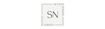 Untitled design (1) copy 9 Logo featuring a square border with "SETTLED" at the top and left, "NOMADS" at the bottom and right. The letters "SN" are centered inside the square.