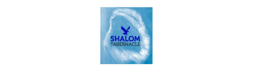 Untitled design (1) copy Blue and white image featuring a dove silhouette above the text "Shalom Tabernacle.
